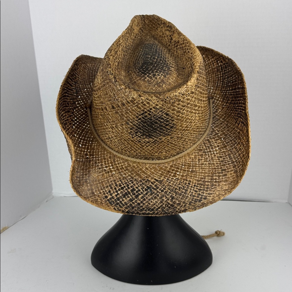 Panama Jack Straw Western Cowboy Hat - Natural Tan - Picture 4 of 6